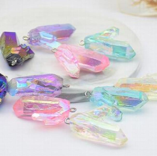 Acrylic Resin Stone Pendant Charms 10pcs/lot Jewelry Making DIY Accessories