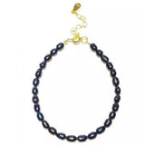 Real Pearl Freshwater Bracelet 925 Silver Clasp Girl Gift Jewelry