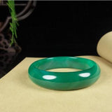 Zheru Jewelry Agate Chalcedony Green 54-62mm Bracelet Princess Gift