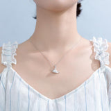 S925 Sterling Silver Dolphin Pendant Necklace