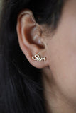 Personalized Name Stud Earrings - Minimalist Jewelry for Women