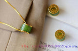 Green Jade Pendant 925 Silver Men Amulets Necklace Charm Jewelry