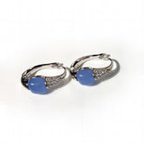 Buckle Hoop Earrings 8 Colors Crystal Earring for Women