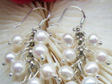 Natural Round Freshwater Pearl Earrings - S925 Sterling Silver