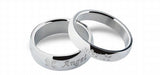 Stainless Steel Lucky Clover Love Couple Rings