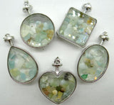 Turquoise Quartz Crystal Tiger Eye Pendant for DIY Jewelry Making