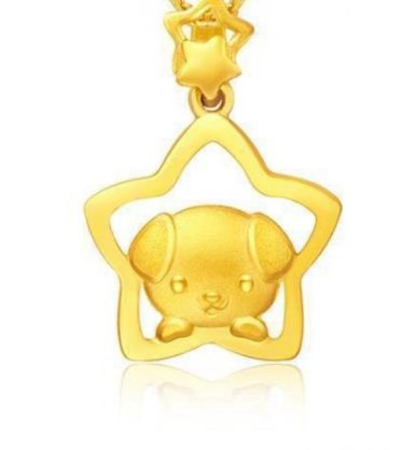 OMHXZJ European Woman Girl Dog Pendant Necklace NA180