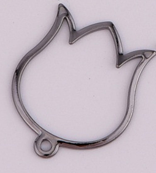 18mm Hollow Flower Bone Copper Ring Pendant Earring Bracelet Accessory DIY