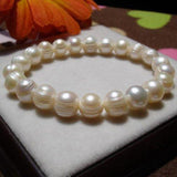Natural Freshwater Pearl Elastic Bracelet Women Gift