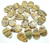 6PCS Natural Stone Quartz Crystal Water Droplets Pendant