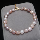 Baroque Freshwater Pearl Bracelet in Pink Lavender
