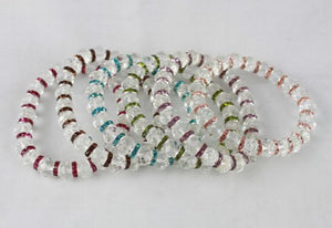 18PCS Mixed Crystal Rondelle Bracelet Set