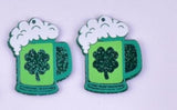 10pcs/pack Irish St. Parker's Acrylic Charms for Jewelry Making