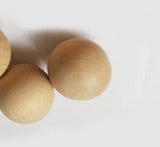 5PCs Natural Wooden Balls Big Size Wood Ball Spacer Beads No Hole 45mm-60mm