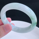 Natural Burmese Light Two-Color Jadeite Bracelet 54mm-64mm