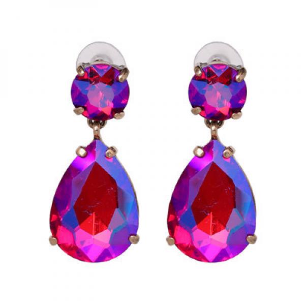 Crystal Earrings 24 Colors Brincos Wedding Water Drop Earrings