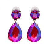 Crystal Earrings 24 Colors Brincos Wedding Water Drop Earrings