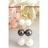 Real Pearl Earrings 8-12mm Mother Of Pearl Earring S925 Silver Hook
