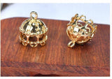 3D Cartoon Flowers Caps Copper Charms DIY Jewelry Earrings Pendants