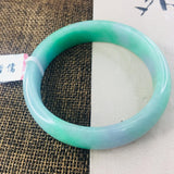 Zheru Natural Jadeite Bracelet Green Violet 54-62mm