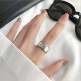Sterling Silver Wide Rings Vintage Party Jewelry