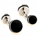 Double Round Enamel Cufflink Epoxy Cuff Link