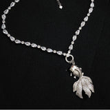 Goldfish Pendant Necklace with Red Corundum Zirconium Diamond