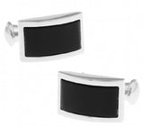 Men's Stone Cuff Links Silver Brass Material Cufflinks