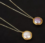 925 Silver Bow 14k Note Pearl Necklace Pendant