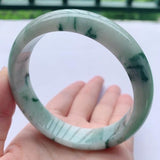 Natural Burmese Jadeite Flower 54-62mm Bracelet Princess Jewelry
