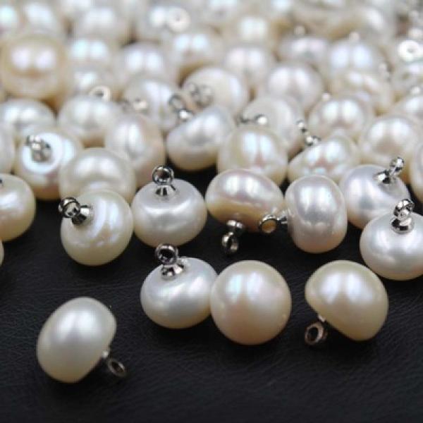 9-10MM 20Pcs AA Freshwater Pearl Beads Charms Jewelry Button Bead