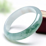 Zheru Jewelry Natural Green Burmese Jadeite Bracelet for Mother to Girlfriend