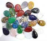 Natural Stone Quartz Crystal Turquoise Water Drop Pendant for DIY Jewelry Making