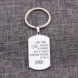 Engraved Stainless Steel Dad Keychain - Special Dad Gift