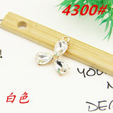 40Pc Colorful Crystal Flower Pendants DIY Jewelry Findings