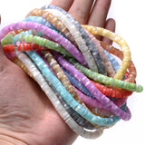 185Pcs 6mm Multicolor Shell Beads for Jewelry Making