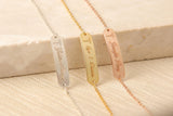 Name Bracelet, Plated Name Plate Bracelet,Custom Bar Bracelet
