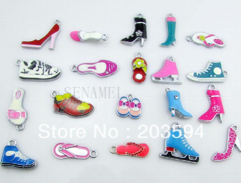 100Pcs/Lots DIY Alloy Mixed Enamel Charms Jewelry Accessories
