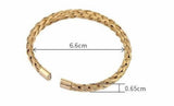 Titanium Steel Braid Bracelet Wire Bangle Opening Bracelet