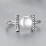 S925 Sterling Silver Ring Setting Microinlay Zircon Pearl DIY Accessories