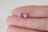 Green Fire Opal Earrings 925 Silver Vintage Zircon Stud Earrings