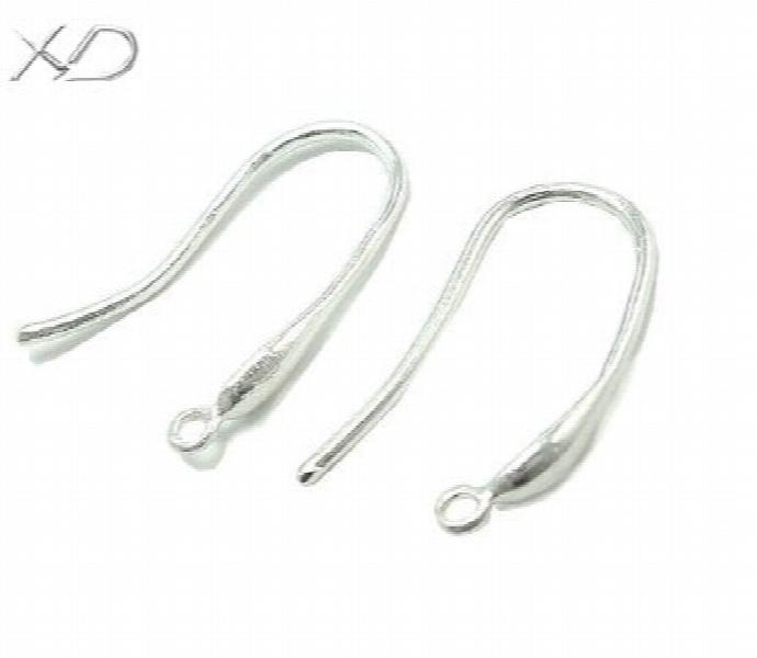 Real Silver Earring Jewelry 9x19.5mm Silver 925 Earrings Hooks