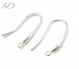 Real Silver Earring Jewelry 9x19.5mm Silver 925 Earrings Hooks