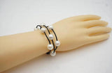 Big Potato Freshwater Pearl Bracelet,3rows Leather Pearl Jewelry