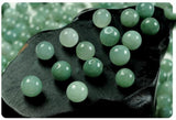 50PCS Natural Jade Jadeite Loose Beads Oil Round Smooth lulutong Bead 7-8mm
