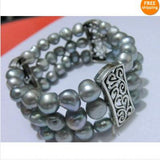 Elastic Baroque 8-9MM Multicolor Freshwater Pearl Bracelet