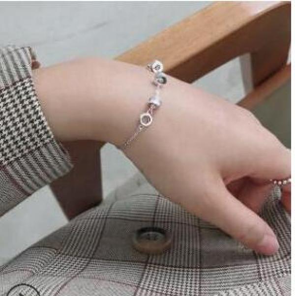SHANICE INS S925 Silver Bracelet Lucky Beads CZ Jewelry Rose Women's Bracelet