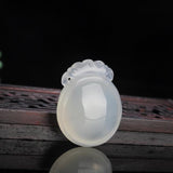 Jade Bone Marrow Heart Mirror Pendant Men Women