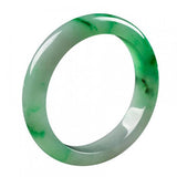 Zheru Jewelry Natural Burmese Jadeite 54mm-64mm Green Flower Bracelet