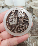 Natural Hand-carve Antique Jade Necklace Pendant Jewelry Men Women
